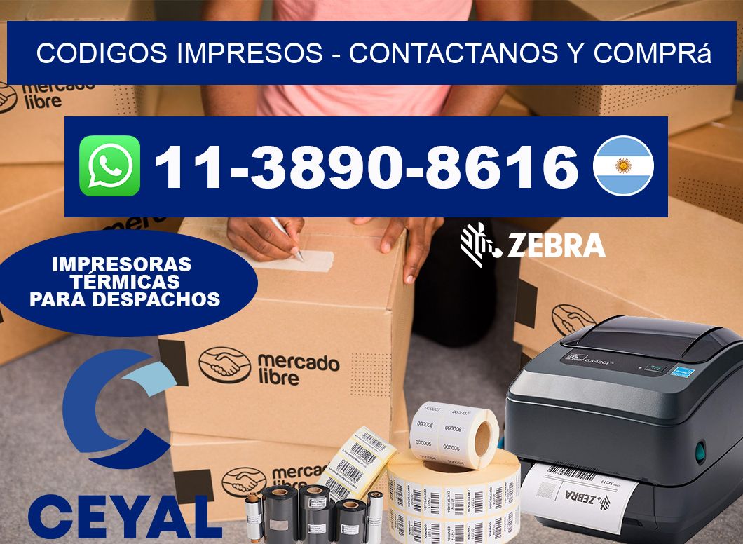 Codigos impresos – Contactanos y comprá