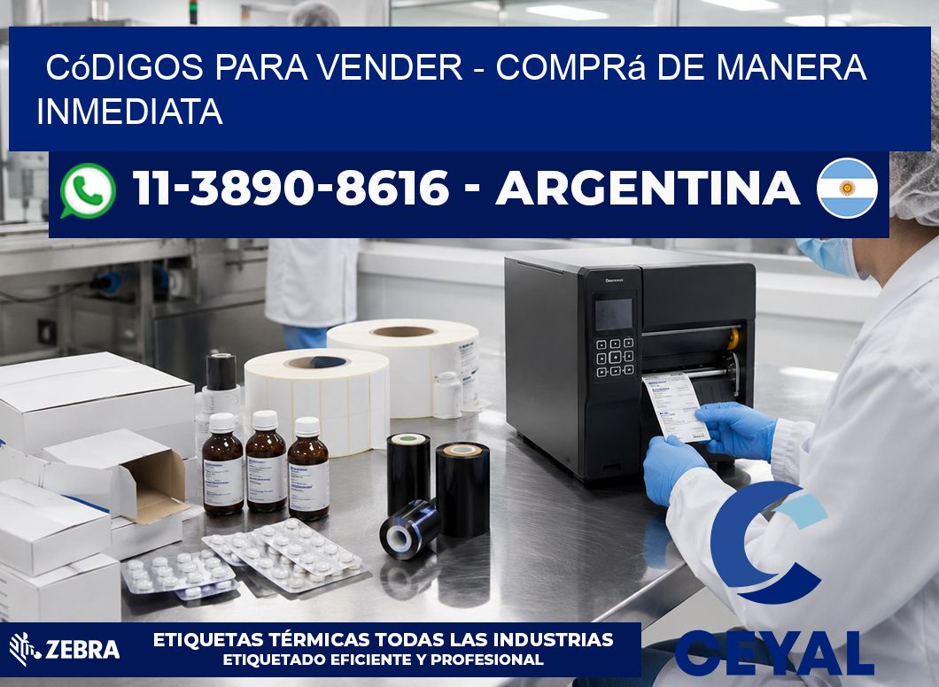 Códigos para vender - Comprá de manera inmediata