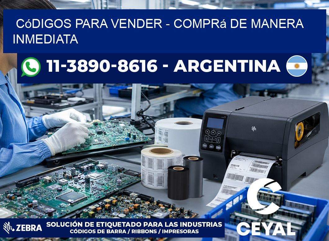 Códigos para vender – Comprá de manera inmediata