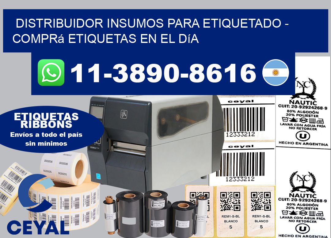 DISTRIBUIDOR INSUMOS PARA ETIQUETADO - Comprá etiquetas en el día