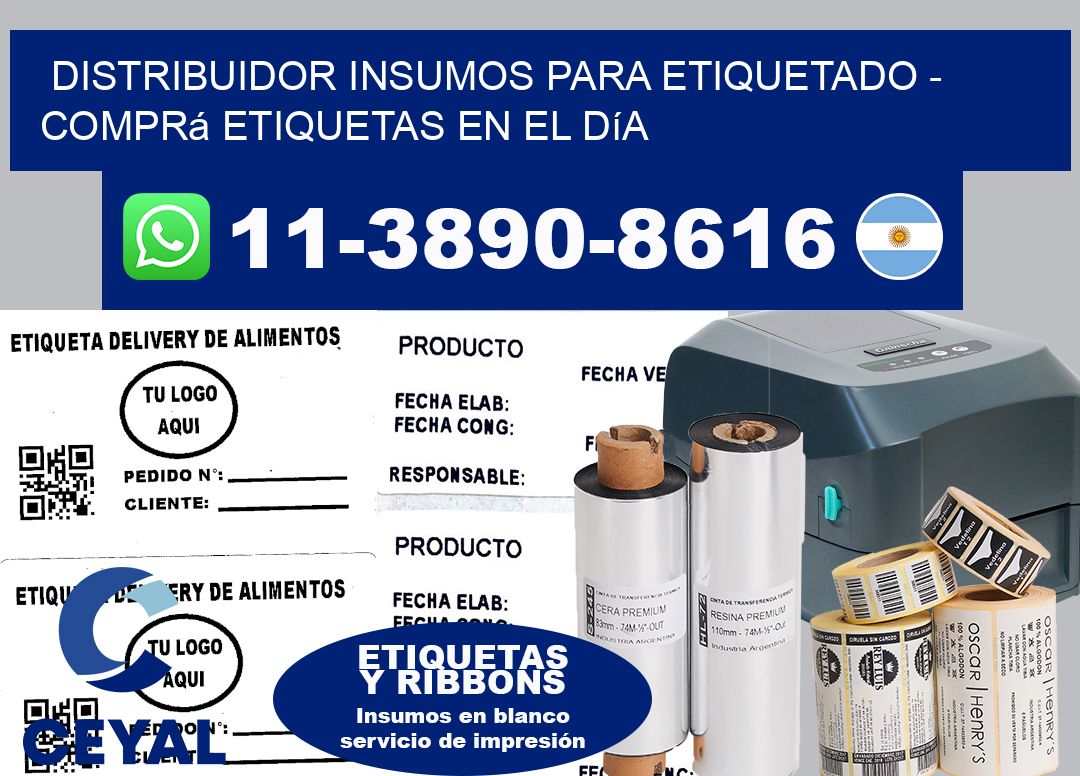 DISTRIBUIDOR INSUMOS PARA ETIQUETADO – Comprá etiquetas en el día