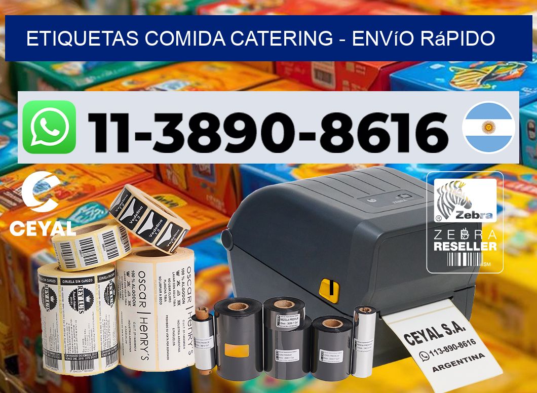 ETIQUETAS COMIDA CATERING - Envío rápido