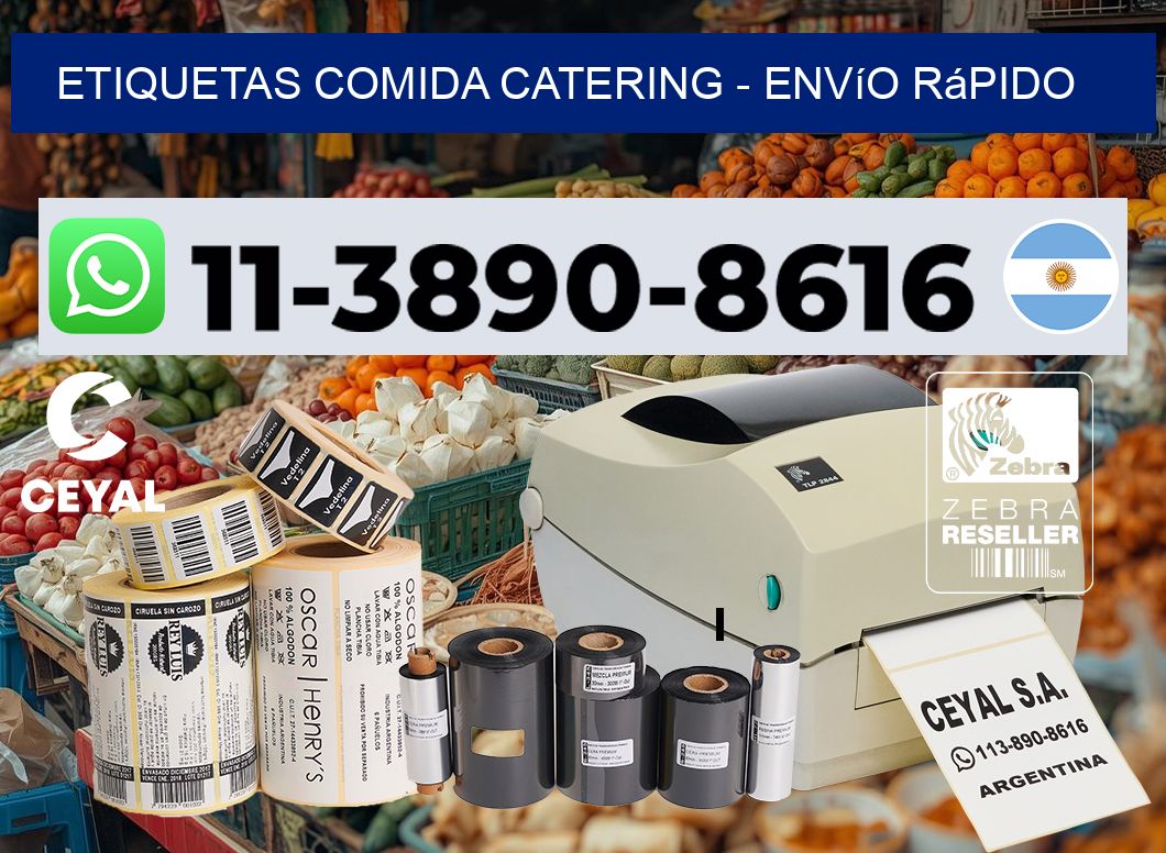 ETIQUETAS COMIDA CATERING - Envío rápido