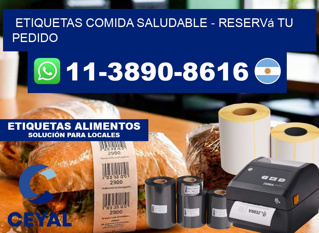 ETIQUETAS COMIDA SALUDABLE - Reservá tu pedido