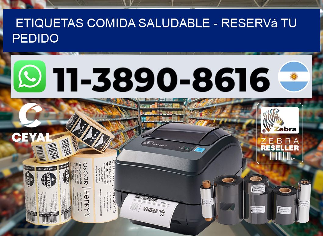 ETIQUETAS COMIDA SALUDABLE - Reservá tu pedido