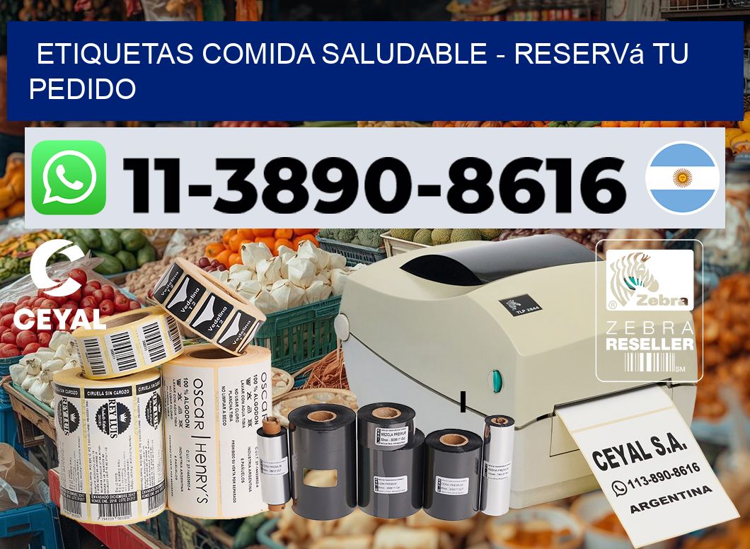 ETIQUETAS COMIDA SALUDABLE - Reservá tu pedido