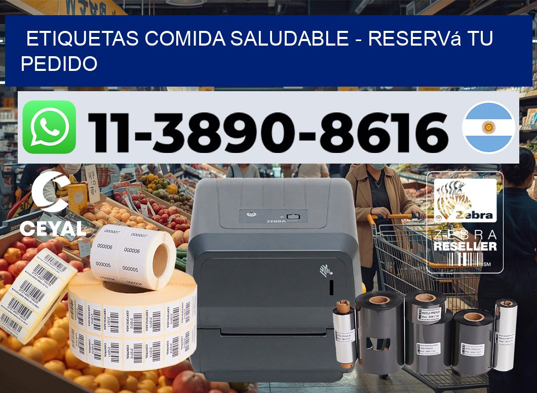 ETIQUETAS COMIDA SALUDABLE - Reservá tu pedido