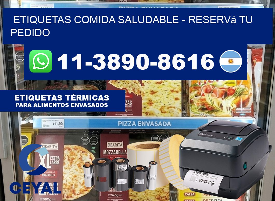 ETIQUETAS COMIDA SALUDABLE – Reservá tu pedido