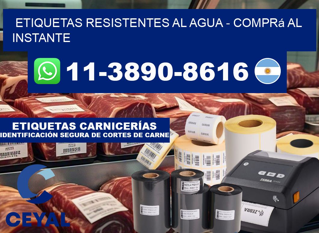 ETIQUETAS RESISTENTES AL AGUA - Comprá al instante
