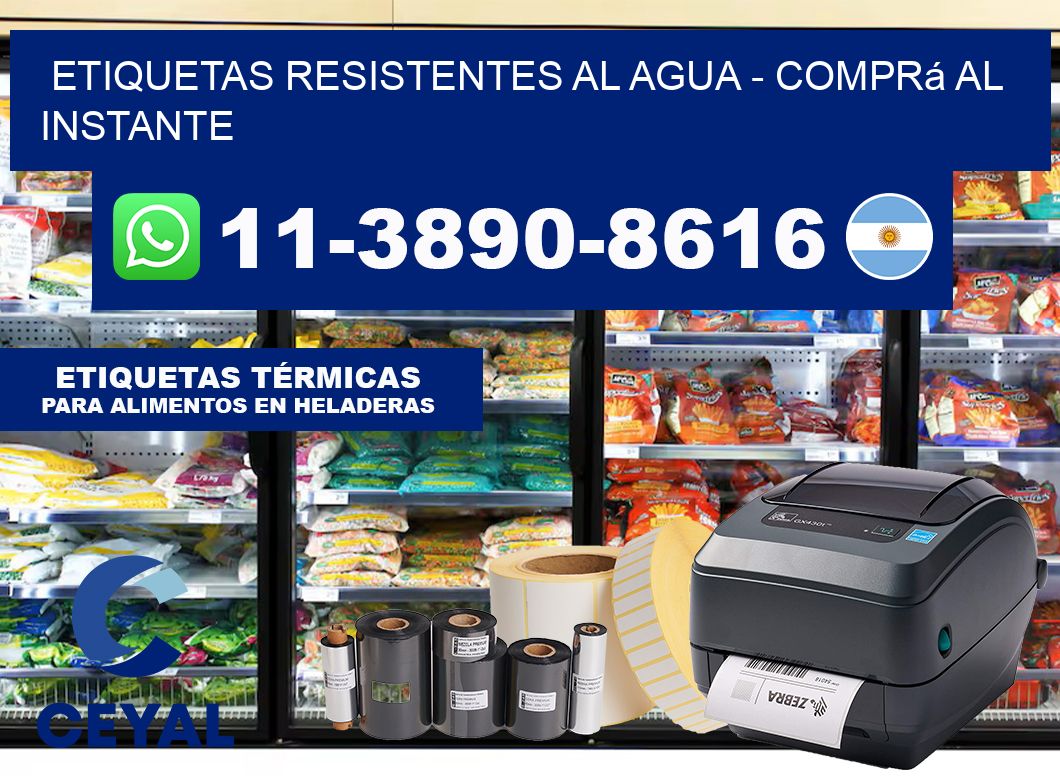 ETIQUETAS RESISTENTES AL AGUA - Comprá al instante