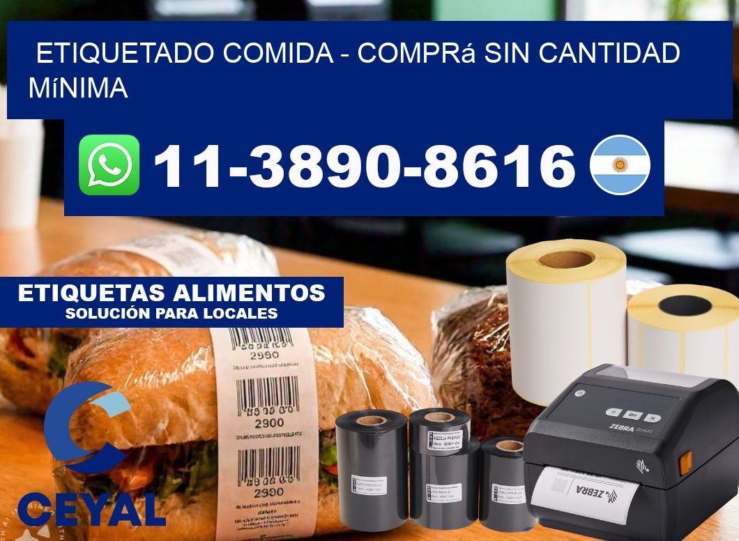 Etiquetado comida - Comprá sin cantidad mínima