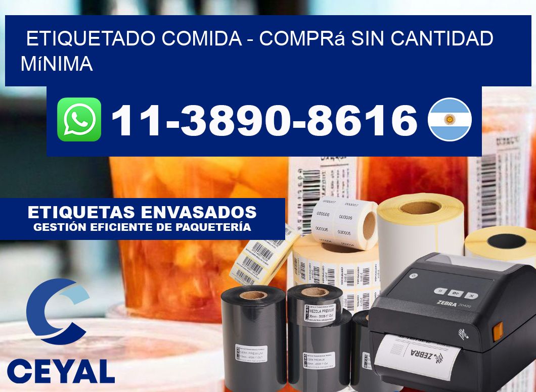 Etiquetado comida - Comprá sin cantidad mínima