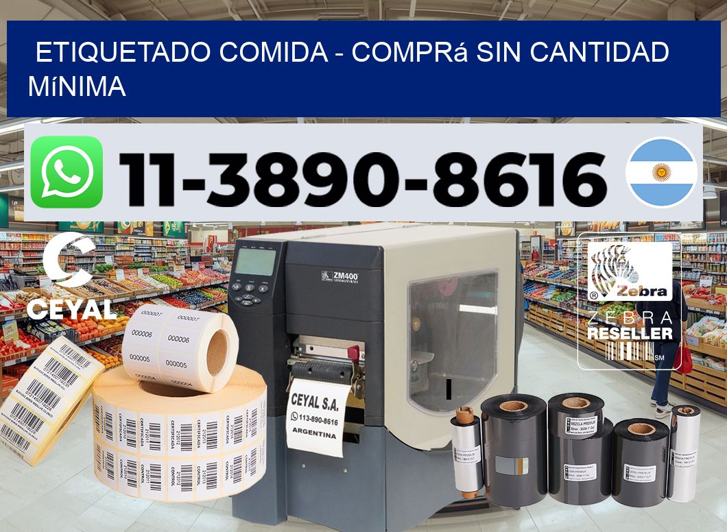 Etiquetado comida - Comprá sin cantidad mínima