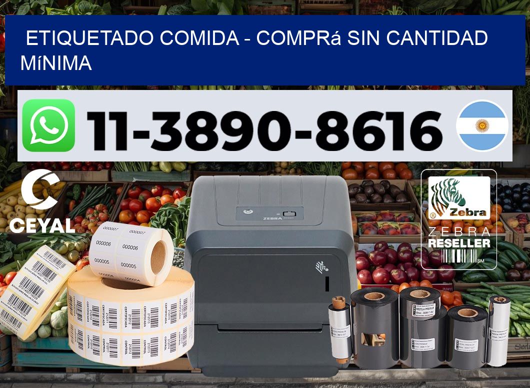 Etiquetado comida - Comprá sin cantidad mínima