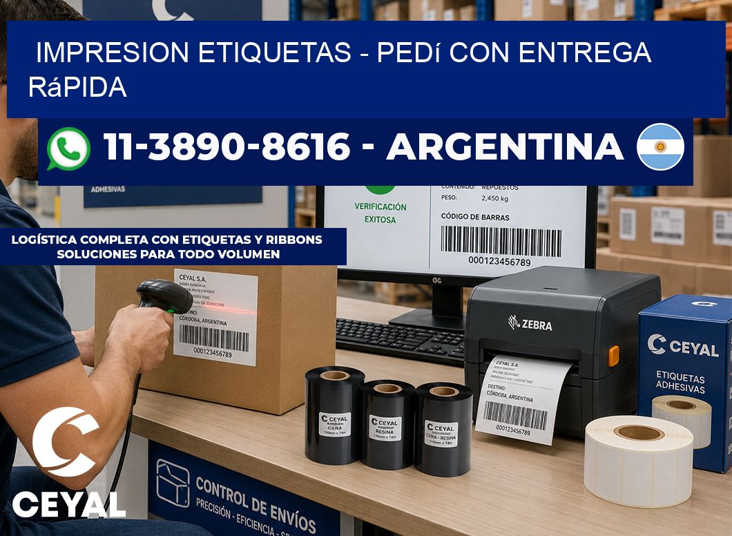 IMPRESION ETIQUETAS - Pedí con entrega rápida