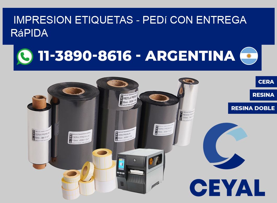 IMPRESION ETIQUETAS - Pedí con entrega rápida