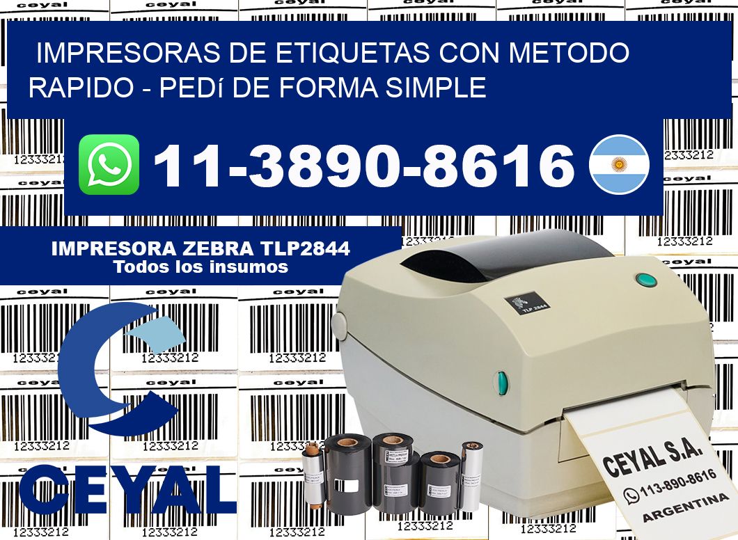 IMPRESORAS DE ETIQUETAS CON METODO RAPIDO - Pedí de forma simple
