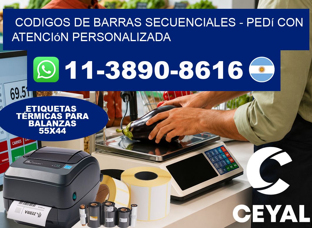 codigos de barras secuenciales – Pedí con atención personalizada
