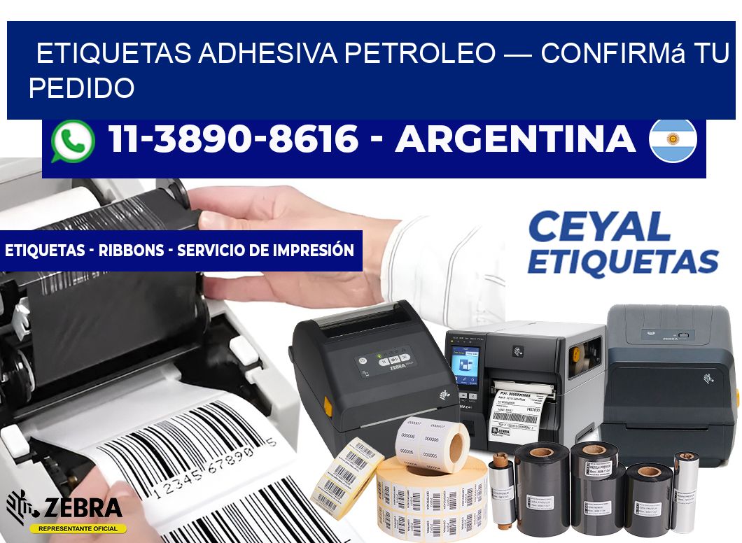 etiquetas adhesiva petroleo — Confirmá tu pedido