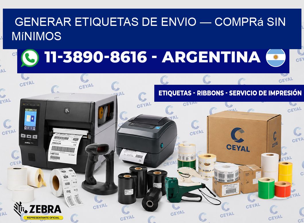 generar etiquetas de envio — Comprá sin mínimos