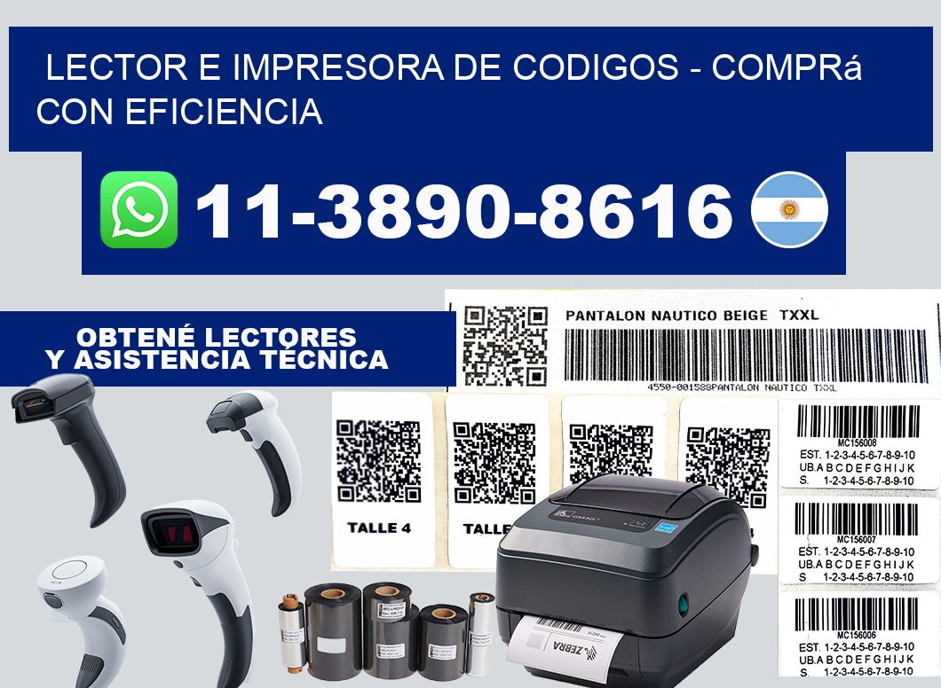 lector e impresora de codigos - Comprá con eficiencia