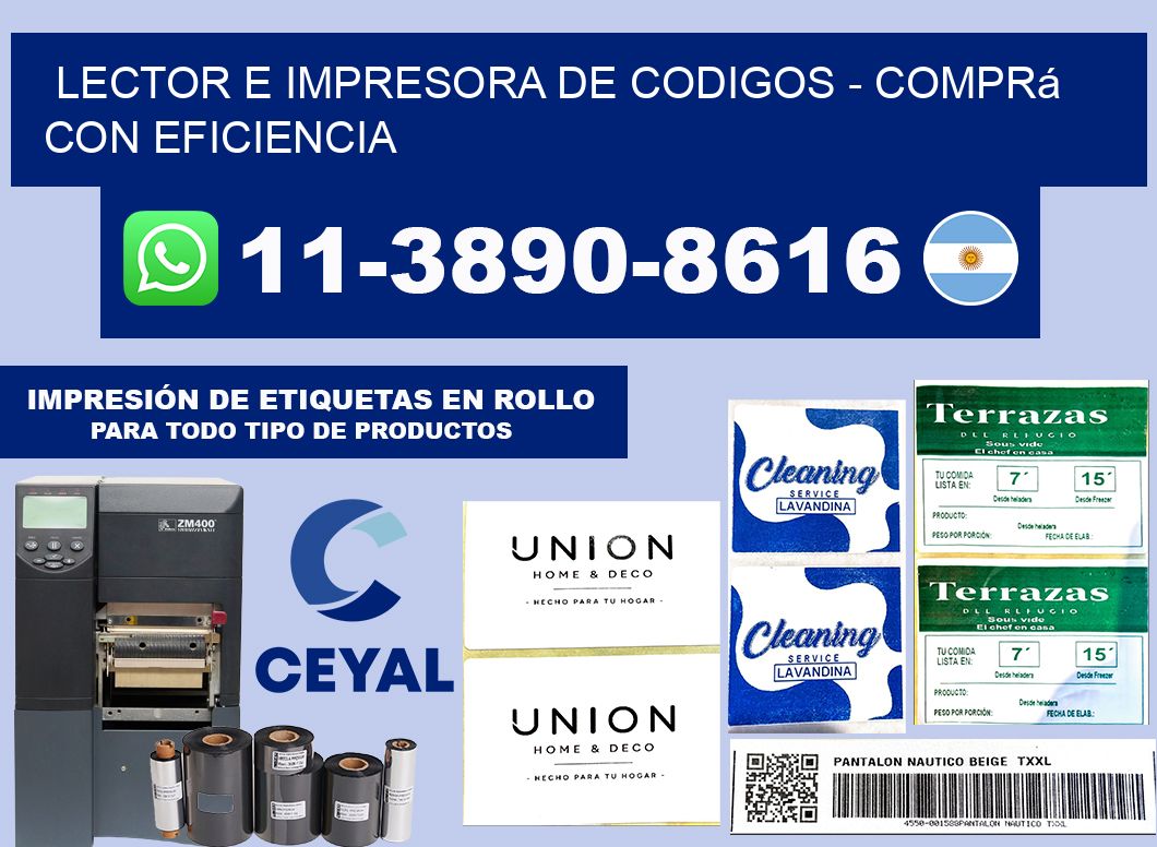 lector e impresora de codigos - Comprá con eficiencia