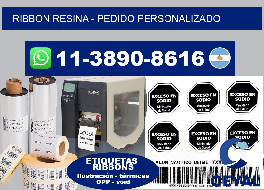 ribbon resina - Pedido personalizado