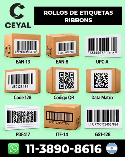 Etiquetas para Identificación de Ropa con SKU y Talle Arg