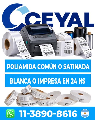 Etiquetas para Identificación de Ropa con SKU y Talle Arg