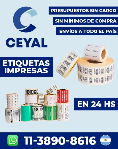 Etiquetas para Identificación de Ropa con SKU y Talle Arg