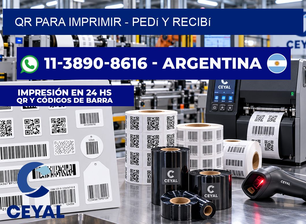 QR para Imprimir - Pedí y recibí
