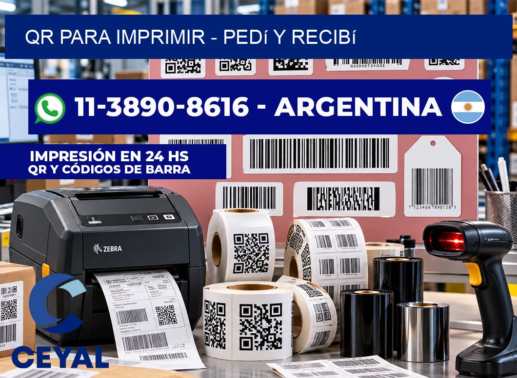 QR para Imprimir – Pedí y recibí